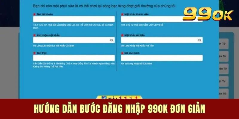 Hướng dẫn bước đăng nhập 99OK đơn giản