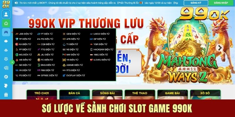 Sơ lược về sảnh chơi slot game 99OK