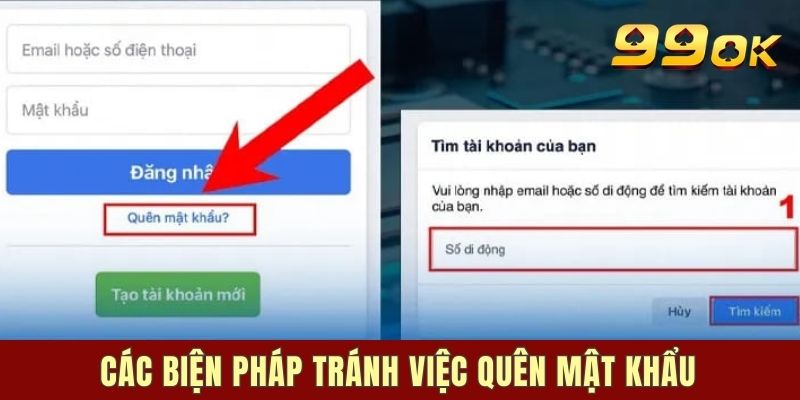 Các biện pháp tránh việc quên mật khẩu