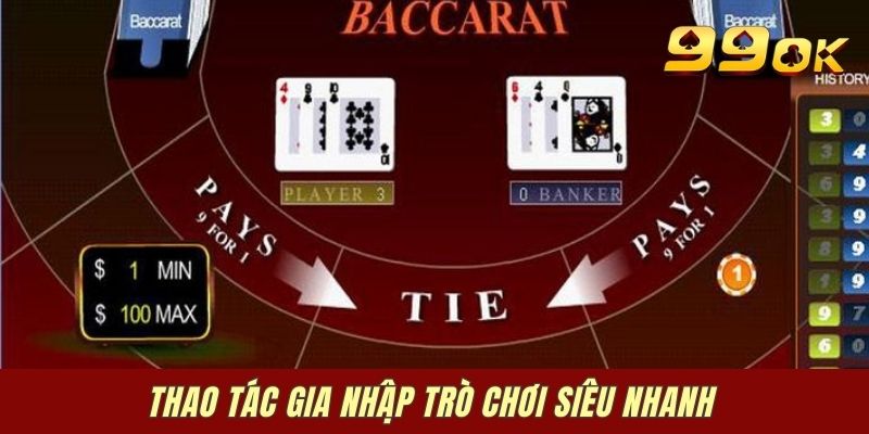 Thao tác gia nhập trò chơi siêu nhanh